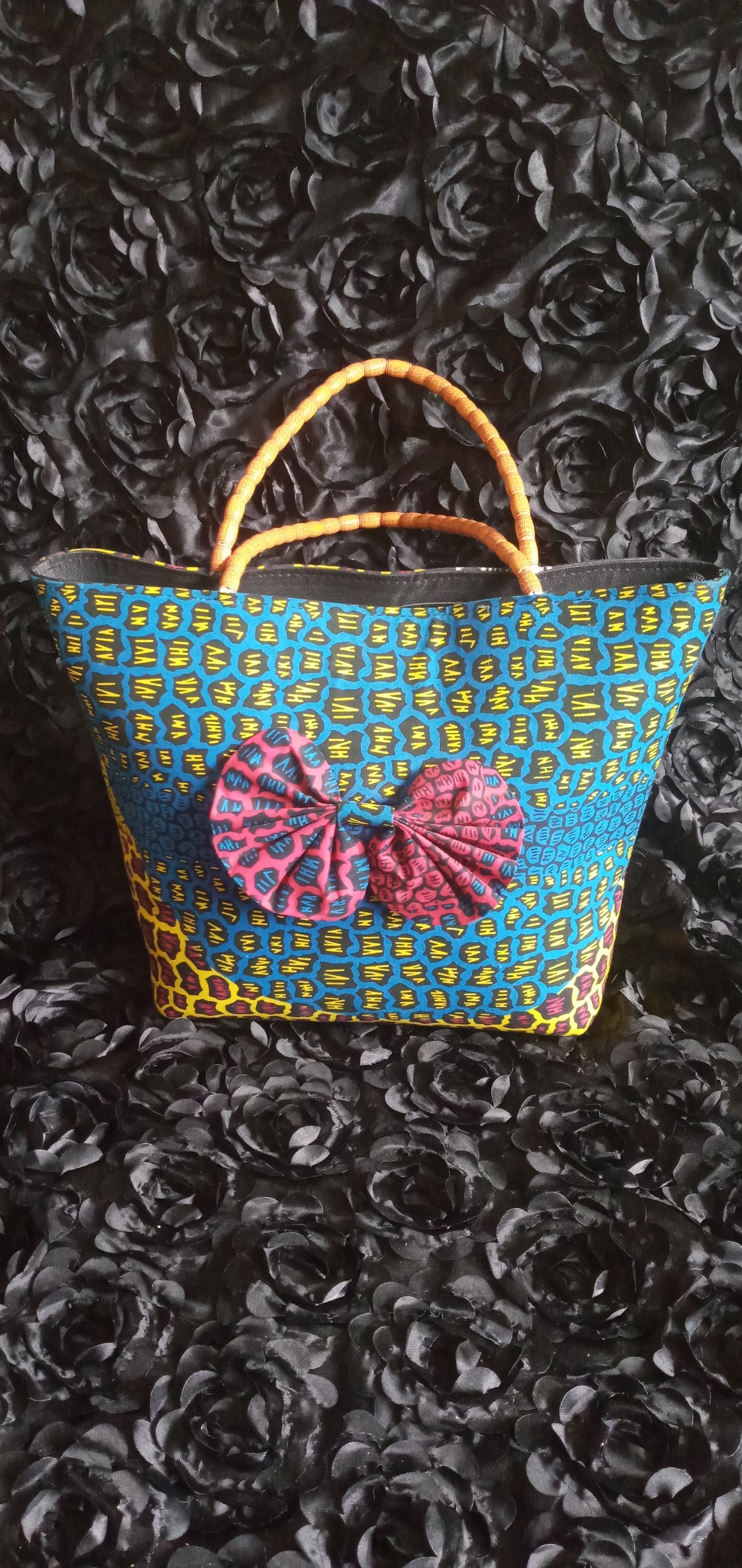 African Print Bow Bag