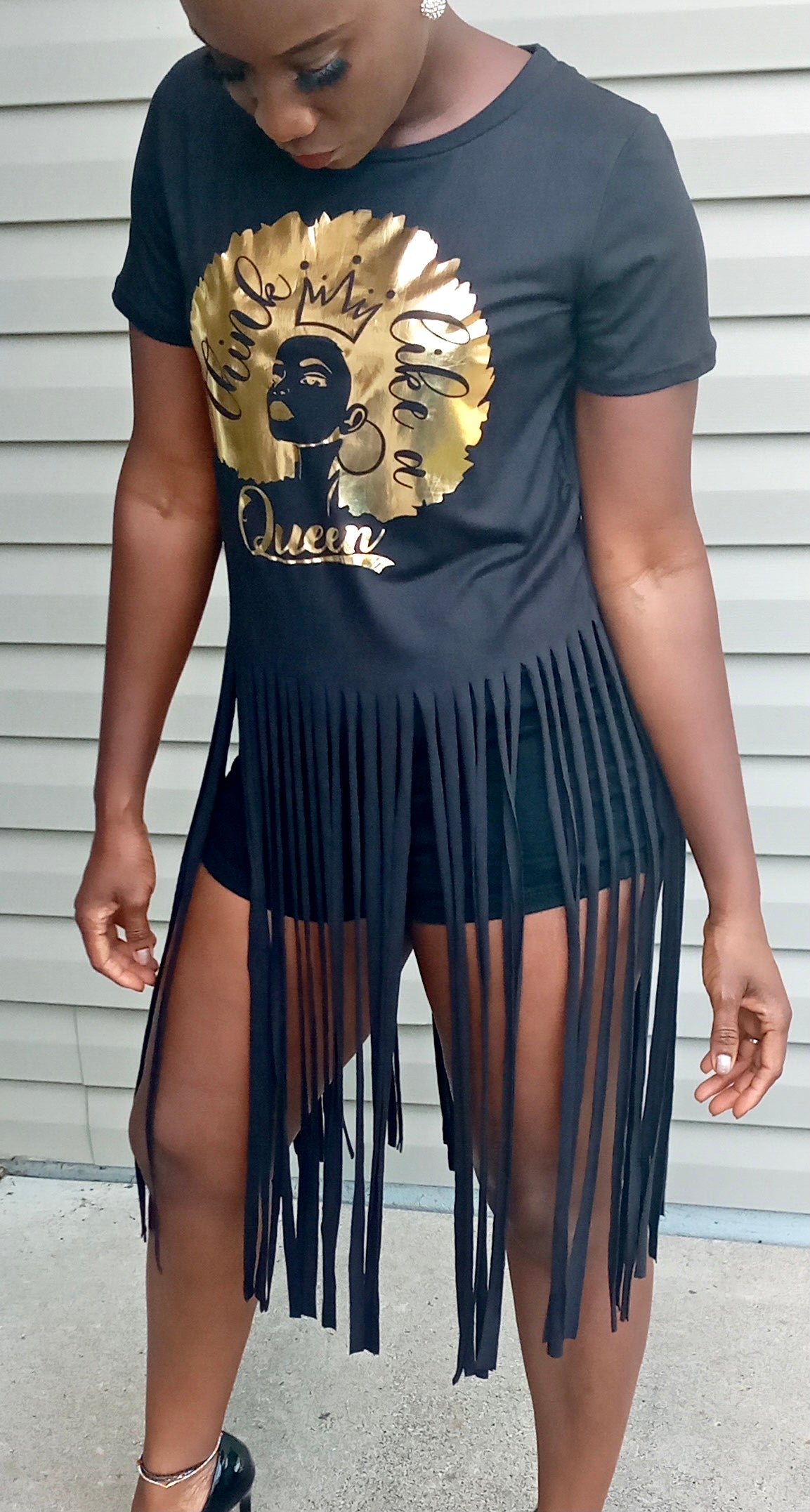 Think Like A Queen Fringe Top