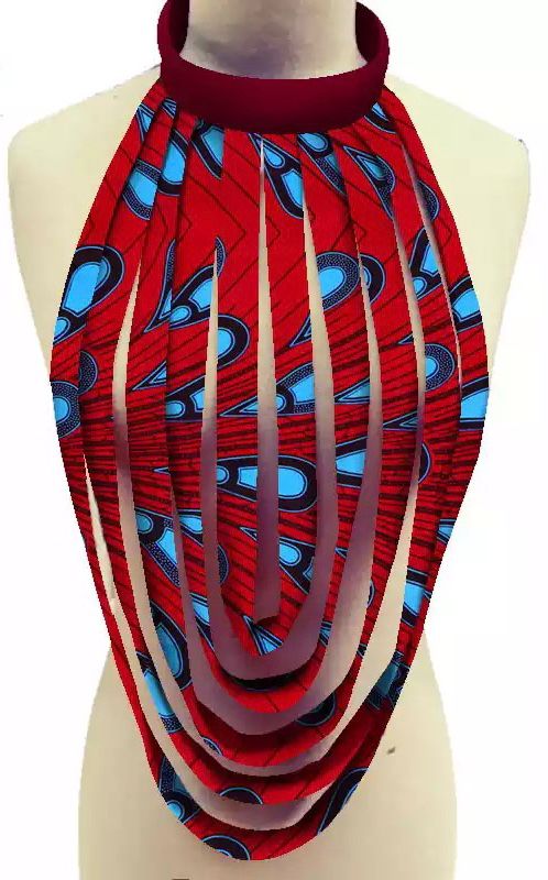African Fabric Necklace