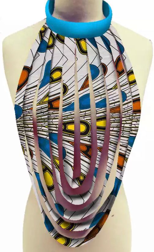 African Fabric Necklace