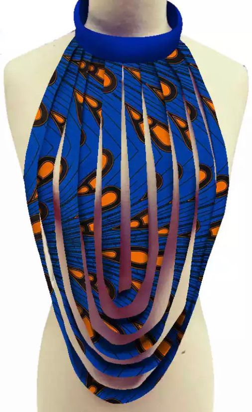 African Fabric Necklace