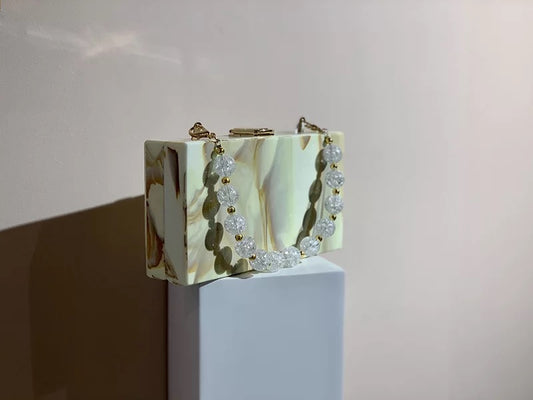 Square Acrylic Marble Clutch