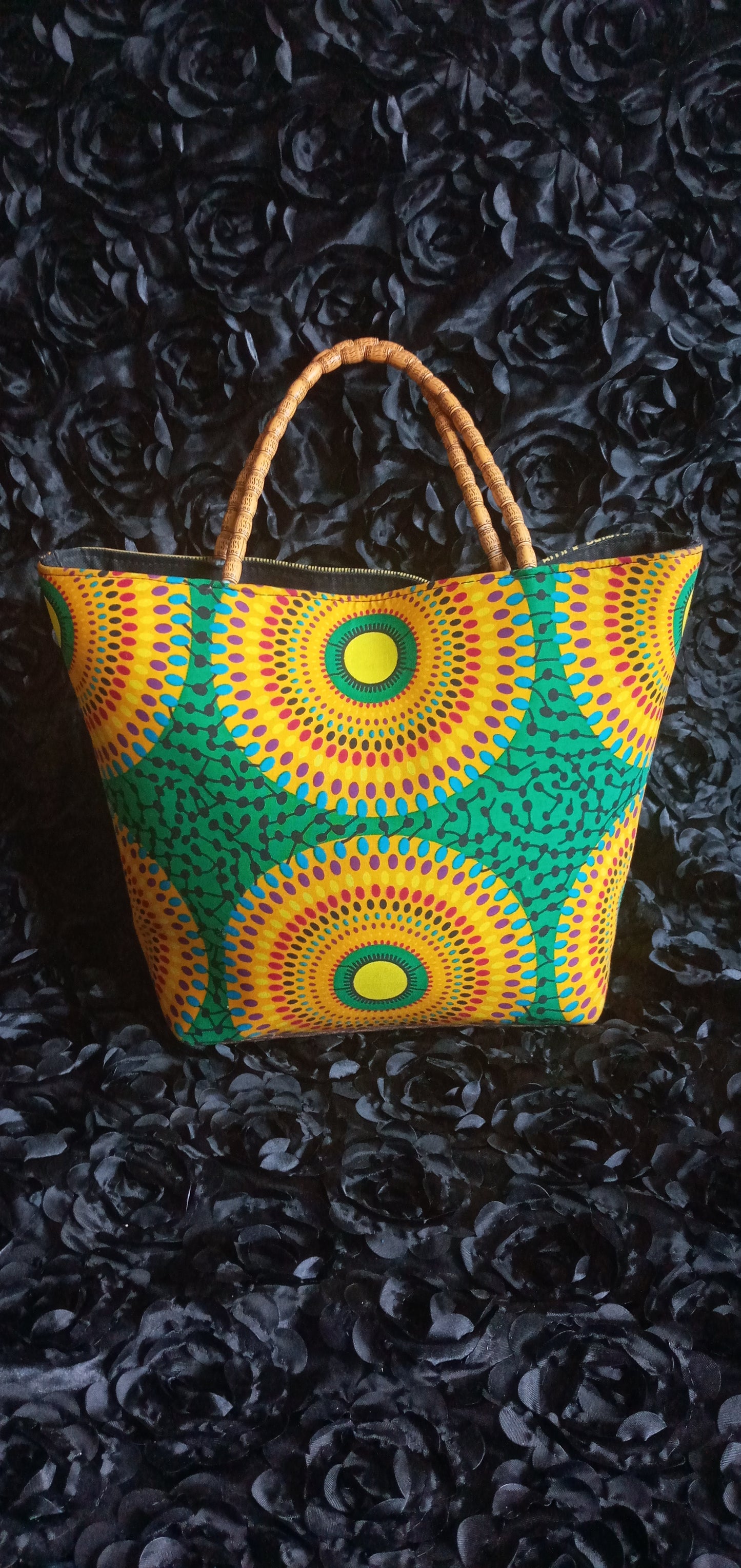 African Print Bow Bag